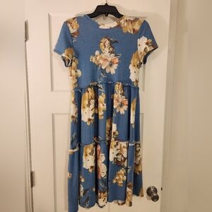 Chris & Carol Blue Floral Dress